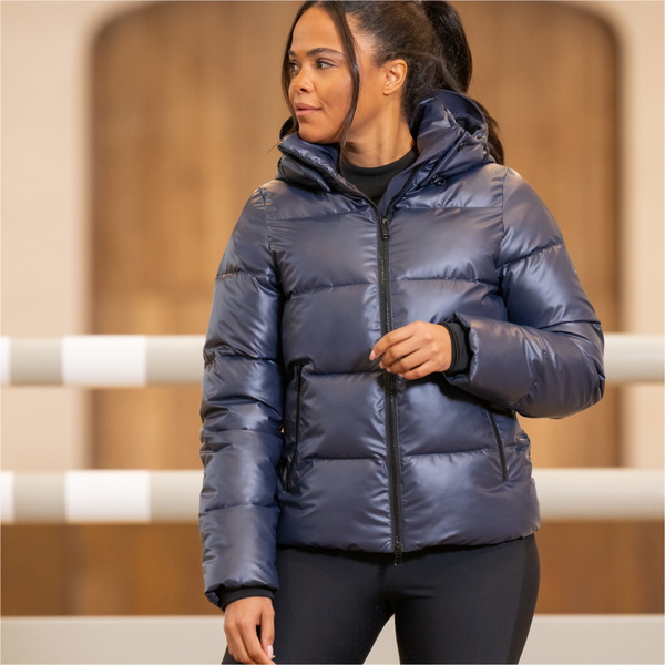 2025 Pikeur Womens Pikeur Quilted Jacket 802301 155 380 - Graphite Blue